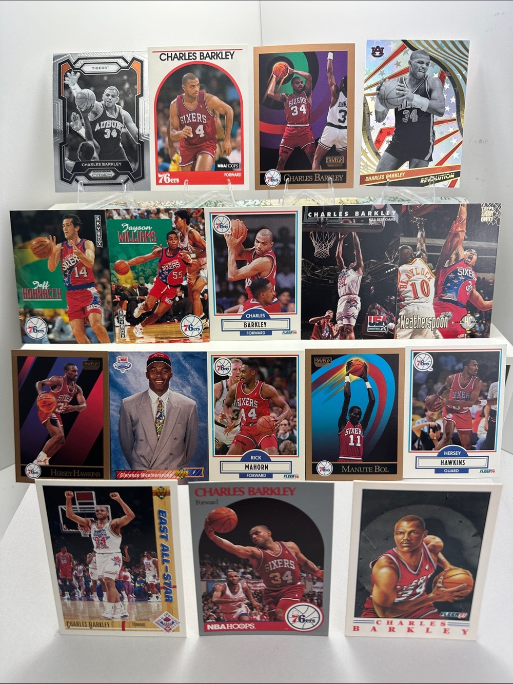 Charles Barkley Auburn w/ vintage 90s 76ers lot of 17